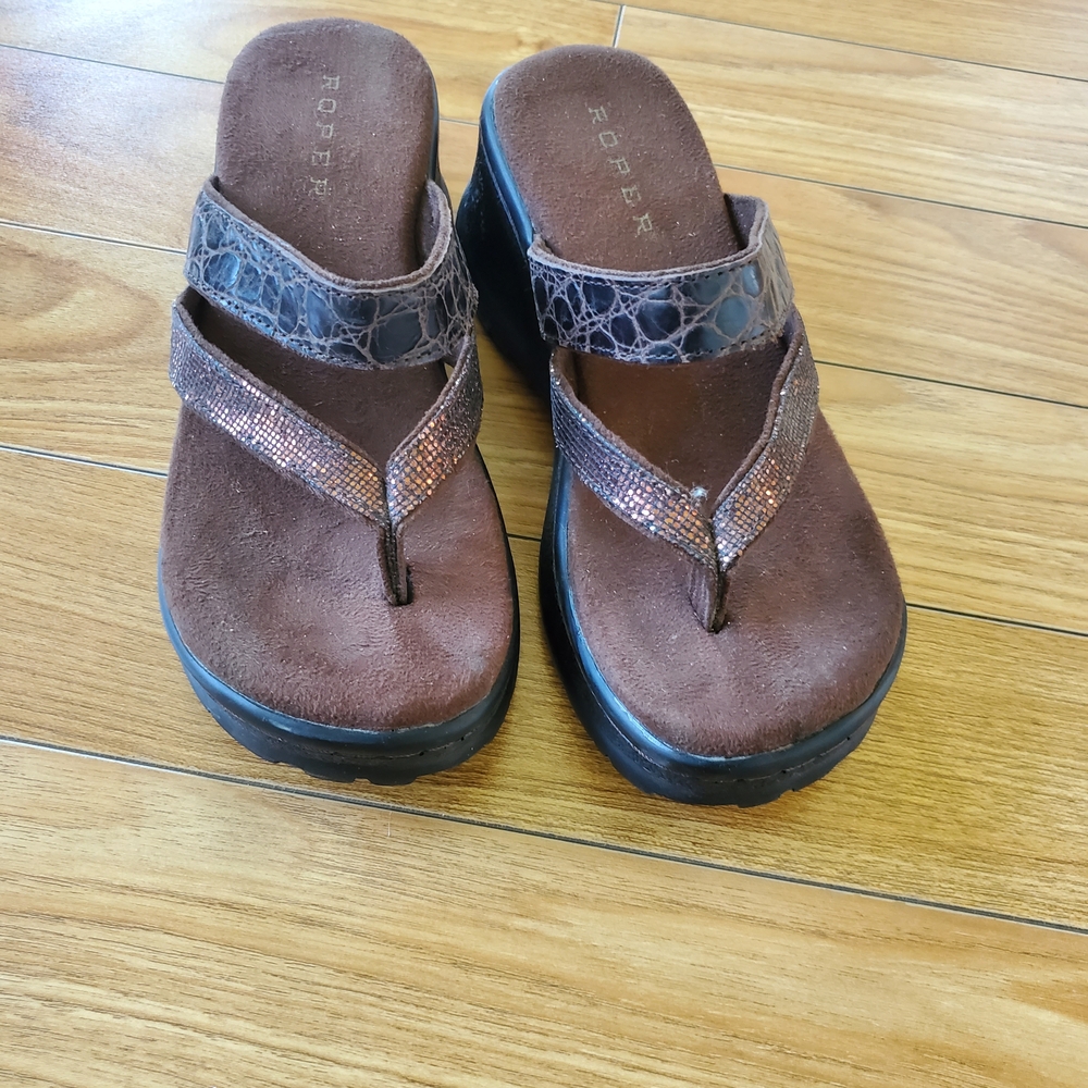 Roper Women's Brown and Black Mules